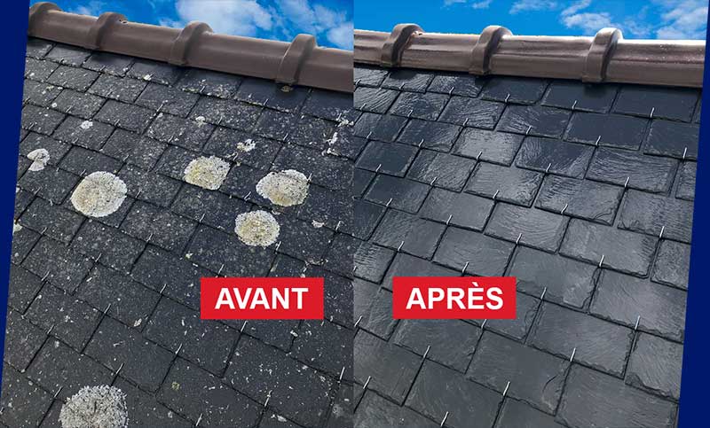 Roof Cleaning - PROCHIRA ROOF FACADE, a professional roofer and roofer in Belgium: roof cleaning, moss removal, and anti-moss treatment. Application of a colored water-repellent roof paint coating, intervention in BELGIUM: Flanders, Wallonia, and Brussels.