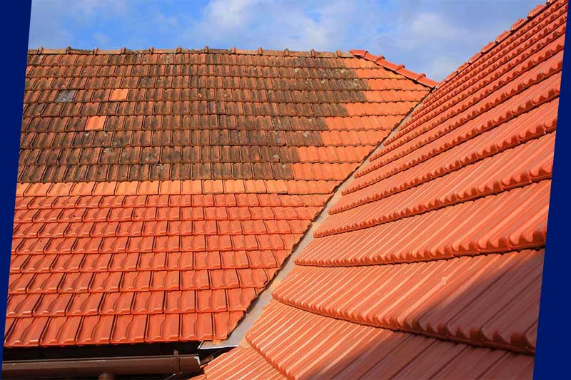 Roof Cleaning - PROCHIRA ROOF FACADE, a professional roofer and roofer in Belgium: roof cleaning, moss removal, and anti-moss treatment. Application of a colored water-repellent roof paint coating, intervention in BELGIUM: Flanders, Wallonia, and Brussels.