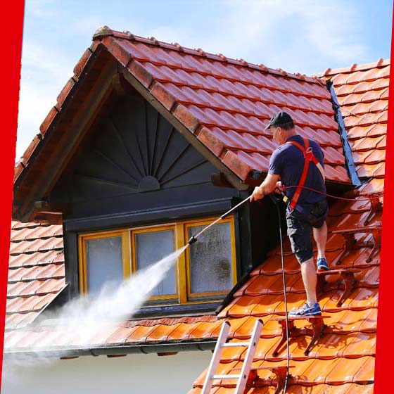 Roof Cleaning - PROCHIRA ROOF FACADE, a professional roofer and roofer in Belgium: roof cleaning, moss removal, and anti-moss treatment. Application of a colored water-repellent roof paint coating, intervention in BELGIUM: Flanders, Wallonia, and Brussels.
