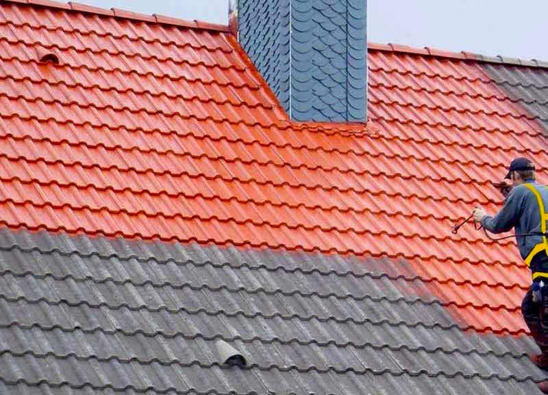 Roof Cleaning - PROCHIRA ROOF FACADE, a professional roofer and roofer in Belgium: roof cleaning, moss removal, and anti-moss treatment. Application of a colored water-repellent roof paint coating, intervention in BELGIUM: Flanders, Wallonia, and Brussels.