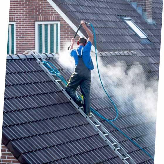 Roof Cleaning - PROCHIRA ROOF FACADE, a professional roofer and roofer in Belgium: roof cleaning, moss removal, and anti-moss treatment. Application of a colored water-repellent roof paint coating, intervention in BELGIUM: Flanders, Wallonia, and Brussels.